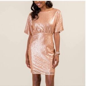 🌸2/$25 NWT Francesca’s Tatiana Rose Gold Sequined Dress